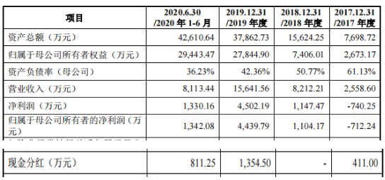 2020年11月17日深交所披露的招股书