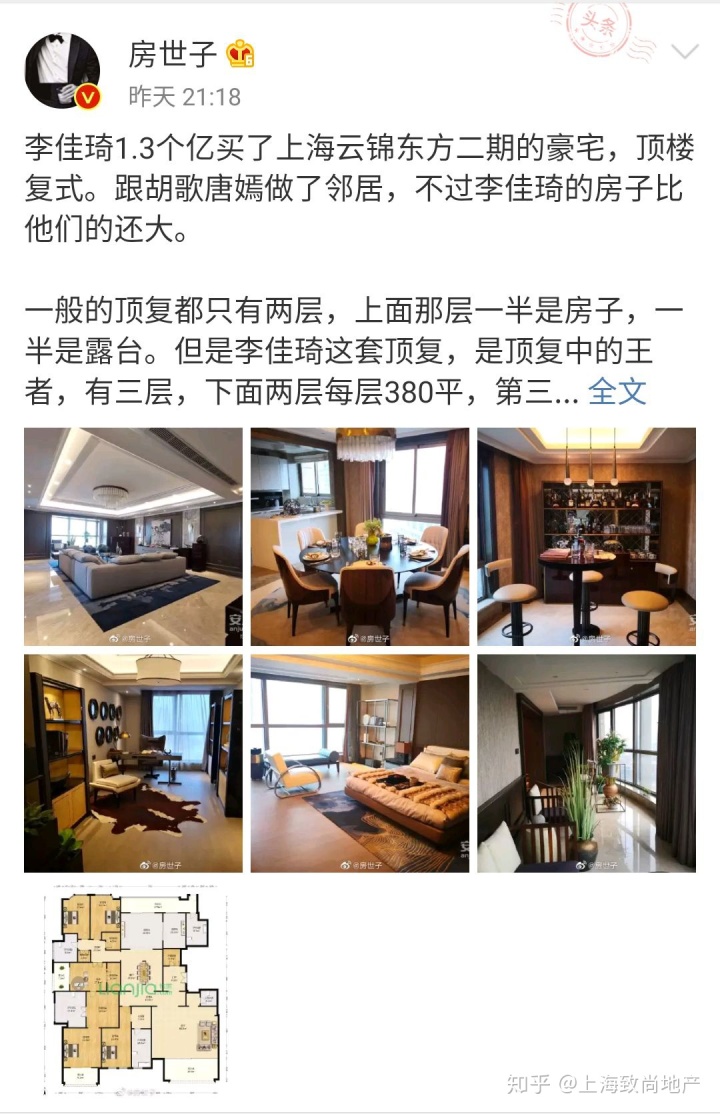 槐城别墅(住宅) 口红一哥李佳琦花1.3亿买下上海豪宅，曾经还有网友见过范冰冰