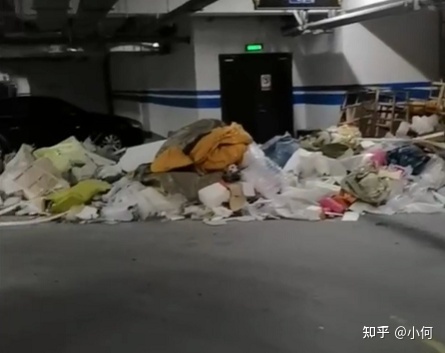 龙港一小区地下车库被垃圾堆满，物业该怎么办？