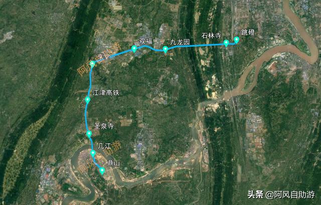 重庆轨道交通5号线延长线（跳磴至江津段）站点分布